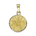 MR14DJ029 Dije Medalla Oro Sólido 14K Tetragrammaton 1.8 x 2.7 cm