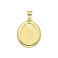 MR14DJ170 Dije Oro Sólido 14K EM San Judas Láser Bisel Liso 1.5 cm x 2.5 cm