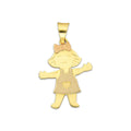 MR14DJ183 Dije Oro Sólido 14K EM Niña 1.6 cm x 2.6 cm