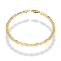 MR14PC005 Pulsera Para Caballero Oro Sólido 14K Gussi Estrella Florentino 5 Mm x 21 Cm