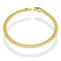 MR14PC015 Pulsera Para Caballero Oro Sólido 14K Mónaco Chain Mod 1x0 Lisa 5 mm x 21 cm