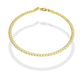 MR14PC027 Pulsera Para Caballero Oro Sólido 14K EMC14 Modelo Fígaro 1*0 Diamantada 3.2 mm x 21 cm