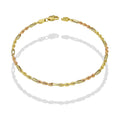 MR14PC054 Pulsera Para Caballero Oro Sólido 14K EMF14 Modelo Torsal Fígaro Florentino 2 mm x 21 cm
