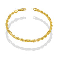 MR14PC056 Pulsera Para Caballero Oro Sólido 14K EMF14 Modelo Torsal Fígaro 4 mm x 21 cm