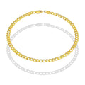 MR14PC061 Pulsera Para Caballero Oro Sólido 14K EMF14 Modelo Fígaro 1x0 Lisa 3 mm x 21 cm