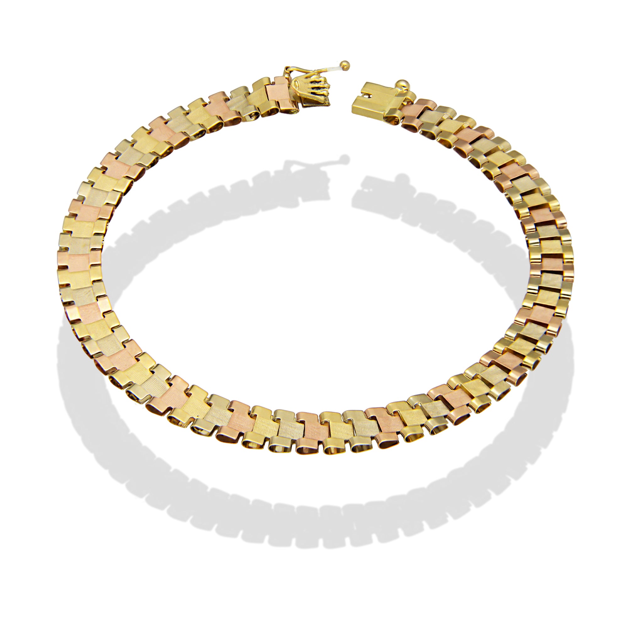 MR14PC066 Pulsera Para Caballero Oro Sólido 14K EMF14 Modelo Rlx Florentino 6 mm x 20 cm