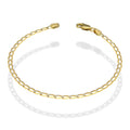 MR14PD020 Pulsera Dama Oro 14K Ojillo Diamantada 0*1 3 Mm x 18 Cm