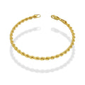 MR14PD045 Pulsera Dama Oro Sólido 14K Torsal Lisa Super Ligera 3.5 mm x 18 cm