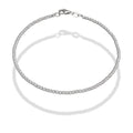 MR14PD063 Pulsera Dama Oro Sólido 14K Mod Bolitas Diamantada Oro Blanco 2 mm x 19 cm