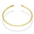 MR14PD128 Pulsera Dama Oro Sólido 14K Modelo Bizmark 3 mm x 18 cm