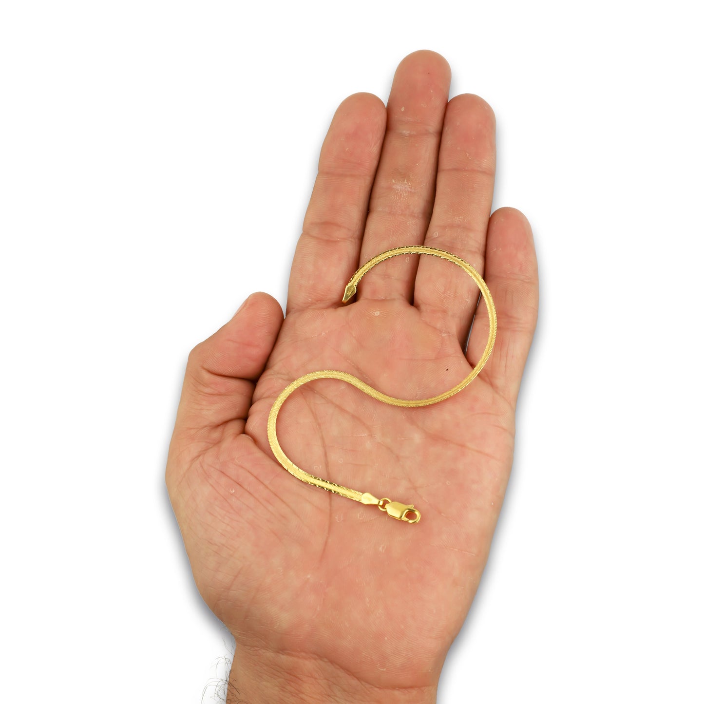 MR14PD132 Pulsera Dama Oro Sólido 14K Modelo Súper Flex Plana 2 mm x 18.5 cm
