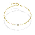 MR14TB005 Pulsera Tobillera Dama Oro Sólido 14K Mod Figaro Milan Lisa 3 mm x 23.5 cm