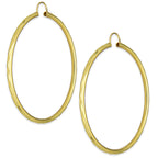 NR14AR036 Arete Arracada Oro Sólido 14K Facetada Tubo 2.5 mm Diámetro 5.3 cm