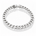 LPPC117-21P Pulsera Personalizada Mod Cubana 7 mm x 21 cm en Plata Ley .925
