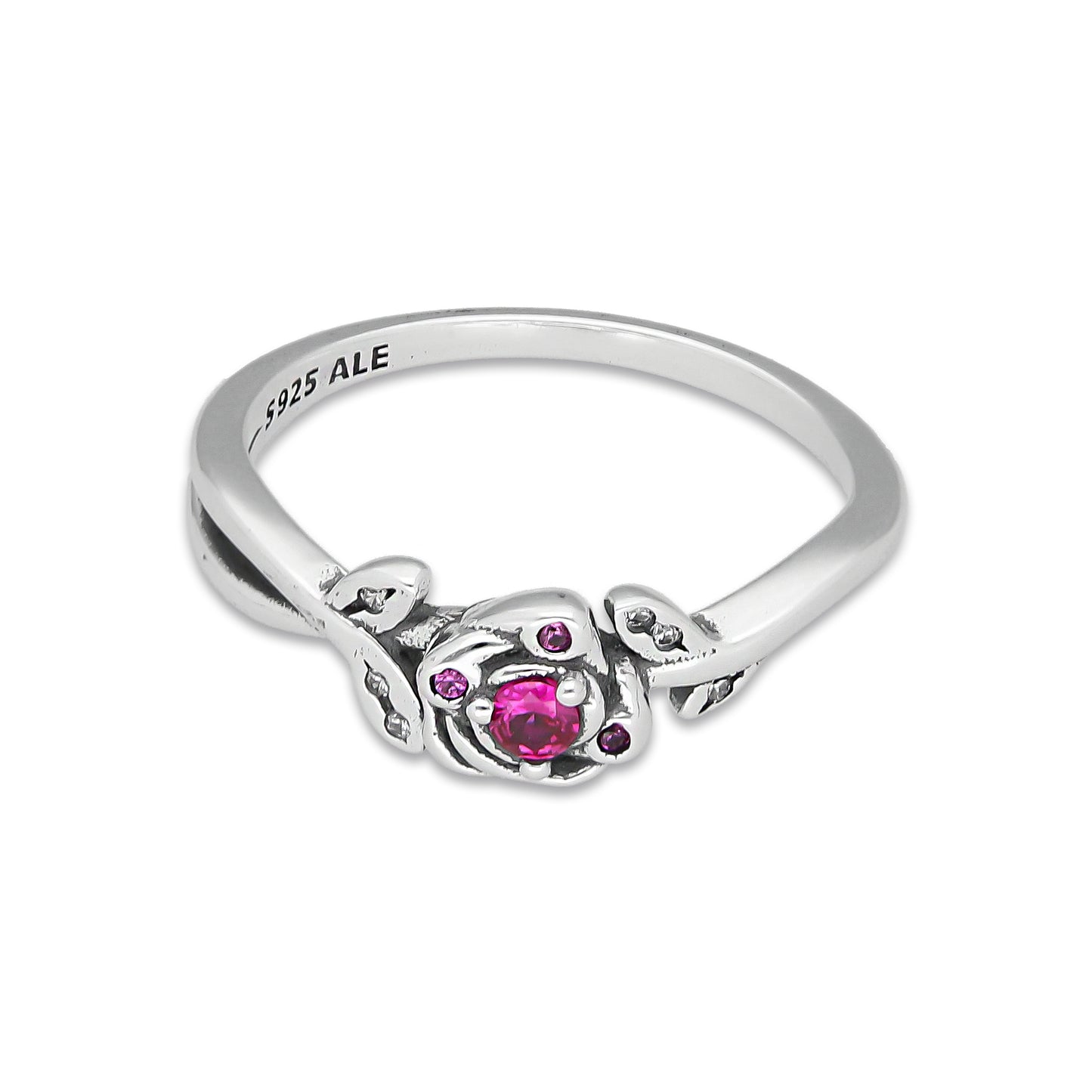 TMPAD002 Anillo Pand Princesas Bella en Plata Fina .925