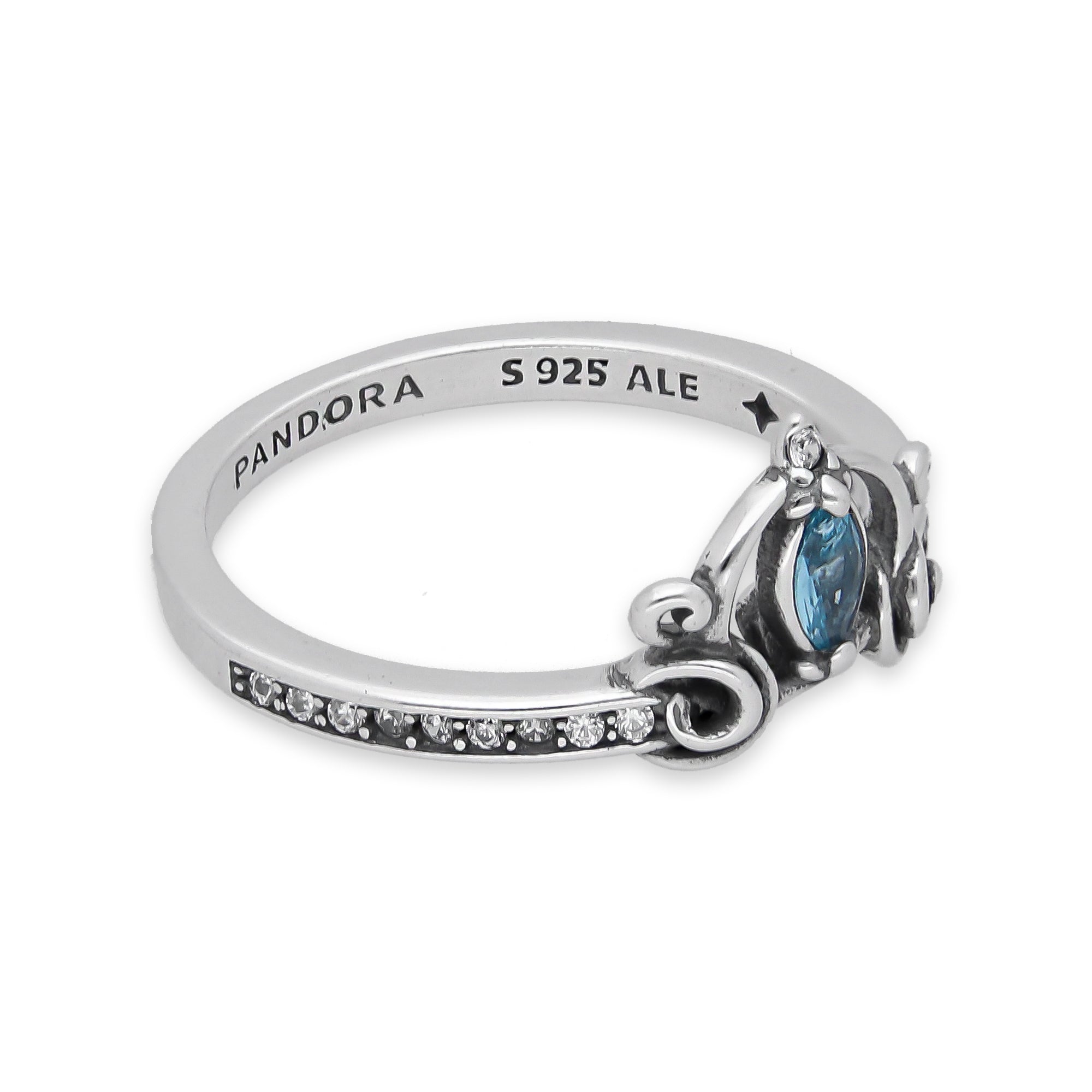 TMPAD006 Anillo Pand Princesas Cenicienta en Plata Fina .925