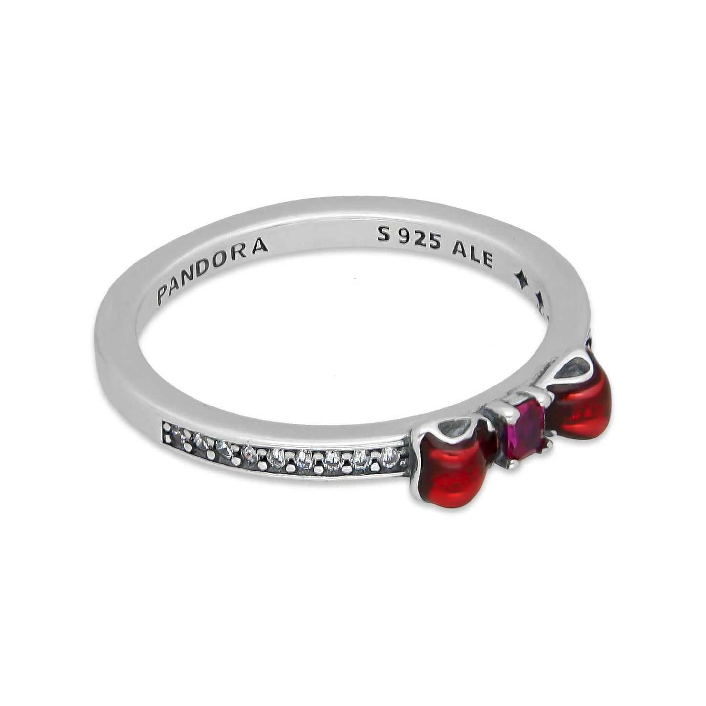 TMPAD007 Anillo Pand Princesas Blanca Nieves en Plata Fina .925