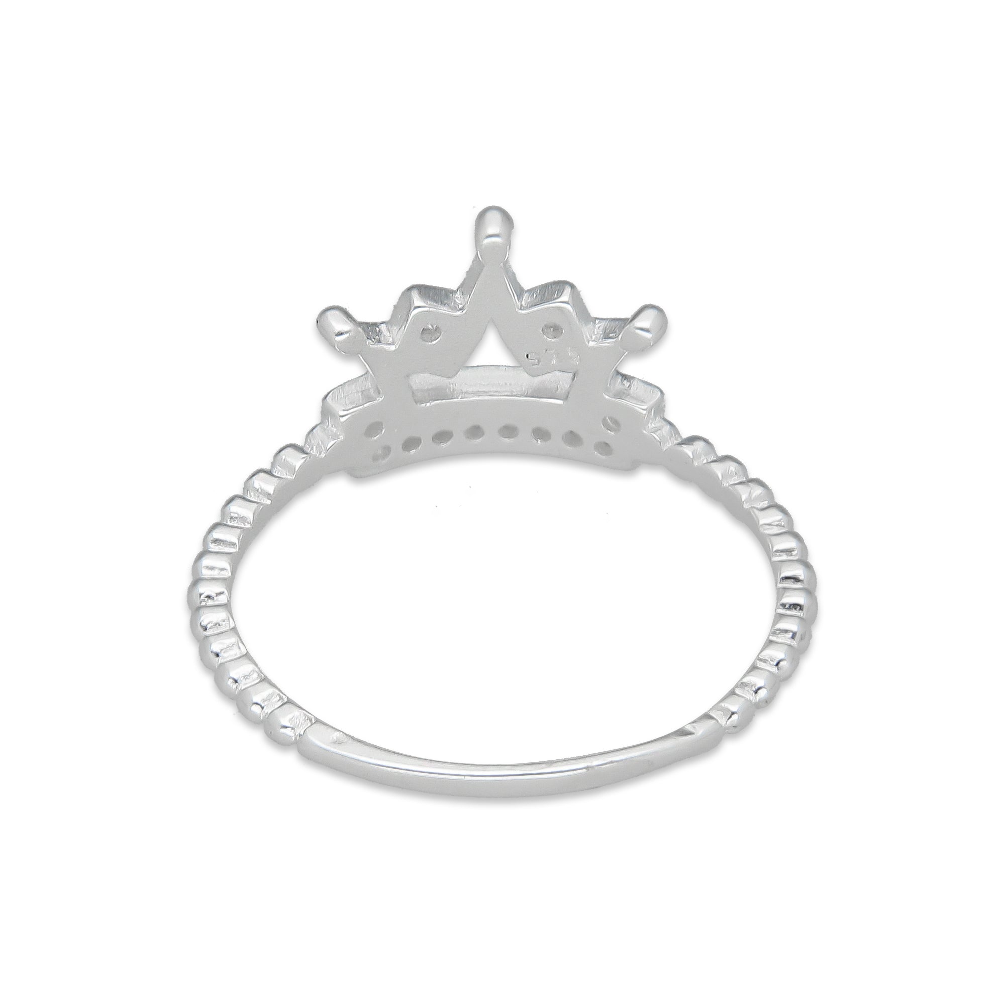 TMPAD010 Anillo de Corona Tipo Quinceañera en Plata Fina.925