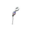 TMPCH006 Dije Charm Pand Globo USA Esmalte en Plata Fina .925