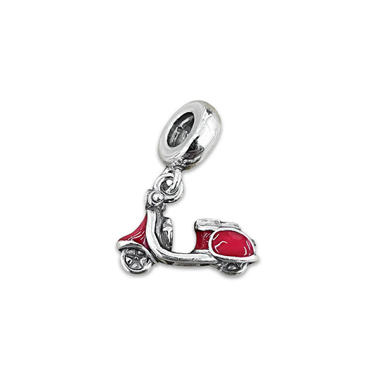 TMPCH007 Dije Charm Pand Moto Vespa Italy en Plata Fina .925