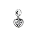 TMPCH010 Dije Charm Pand Corazón Family Friends World en Plata Fina .925