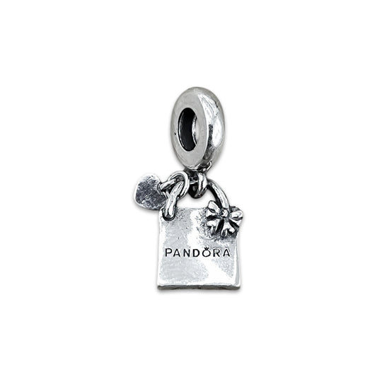 TMPCH025 Dije Charm Pand Bolsa de Regalo Con Moño en Plata Fina .925