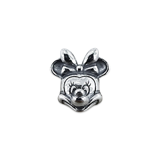 TMPCH028 Dije Charm Pand Minnie Cabeza Lisa en Plata Fina .925