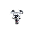 TMPCH036 Dije Charm Pand Mickey Short Rojo en Plata Fina .925