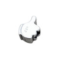 TMPCH039 Dije Charm Pand Guante MIckey Esmalte Blanco en Plata Fina .925