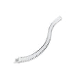 TMPPC004-19 Pulsera Caballero Modelo Rlx 3*2 1.1 cm de Ancho x 19 cm de Largo en Plata Fina .925
