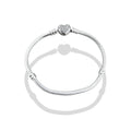 TMPPD006-19 Pulsera Dama Pand Corazón Mickey con Zirconias 19 cm en Plata Fina .925