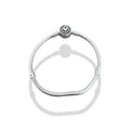 TMPPD008-19 Pulsera Dama Pand 3 Círculos con Zirconia 19 cm en Plata Fina .925