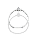 TMPPD012-19 Pulsera Dama Pand Óvalo Centro Zirconias Corona 19 cm en Plata Fina .925