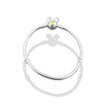 TMPPD020-17 Pulsera Dama Pand Mickey Centro Dorado 17 cm en Plata Fina .925