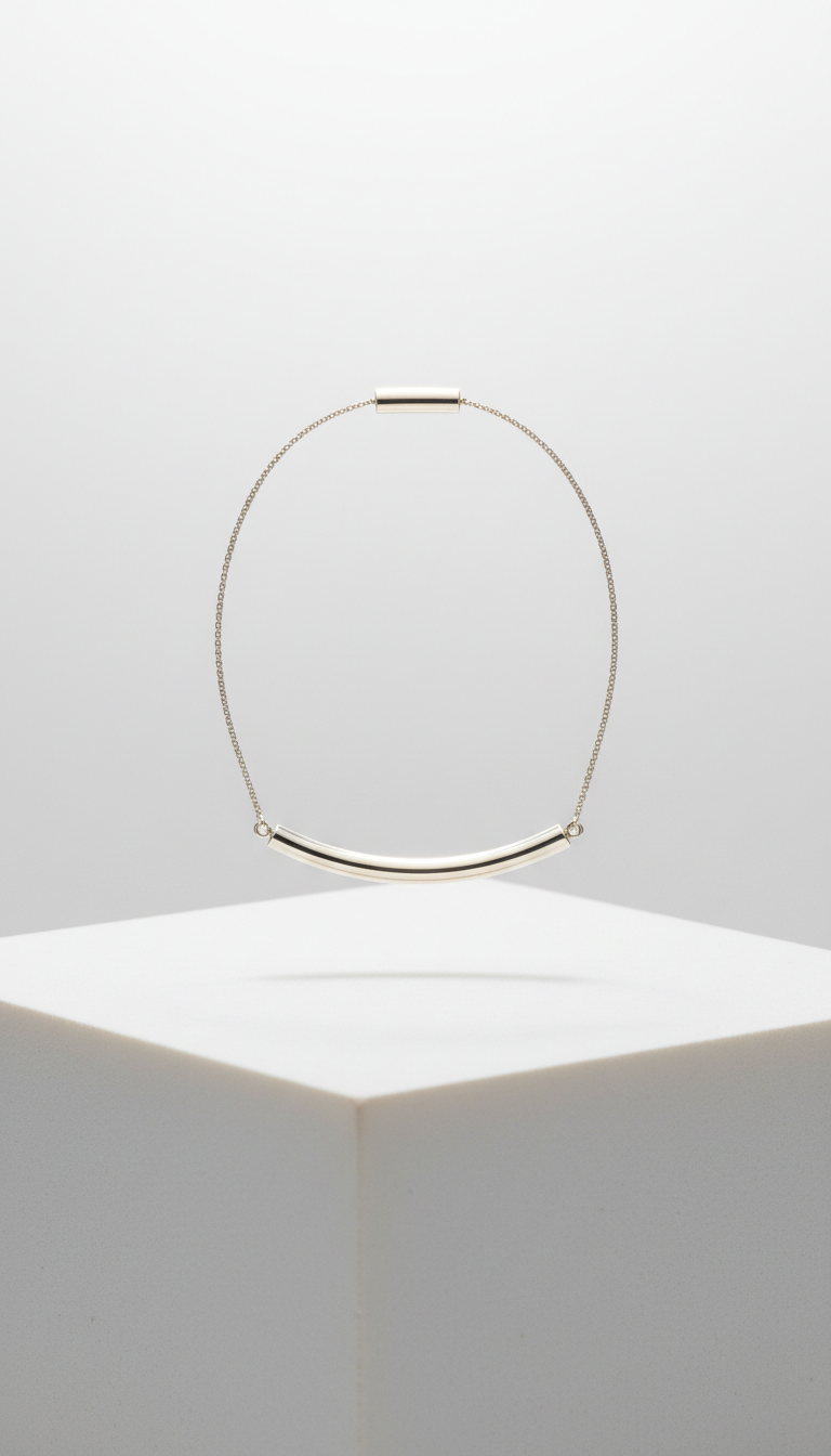 Pulsera barra minimalista en plata