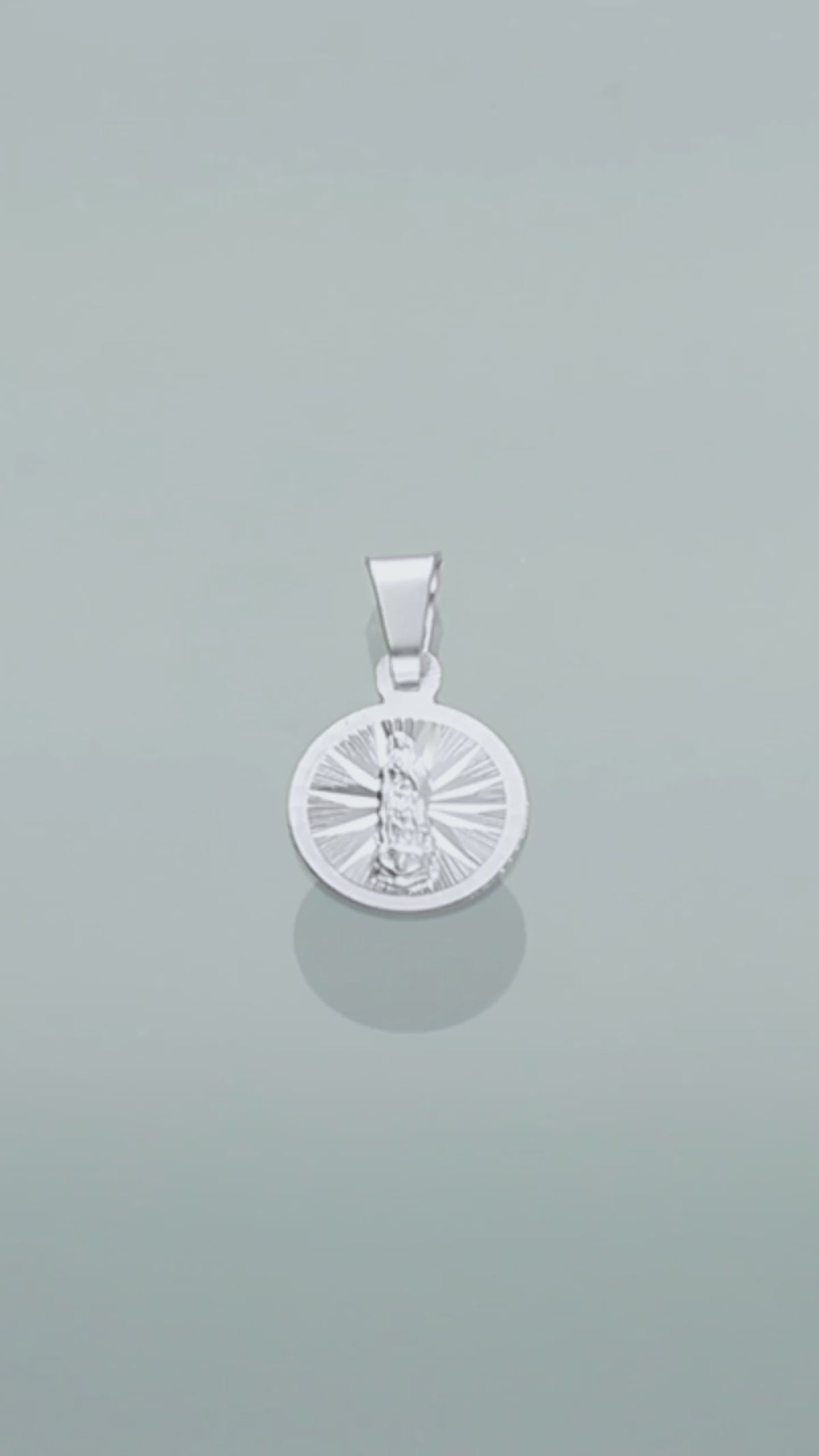 LPDJ019 Dije Medalla Mod Virgen Diam Radial Ch Plata .925 Taxco Gro MLM893365799