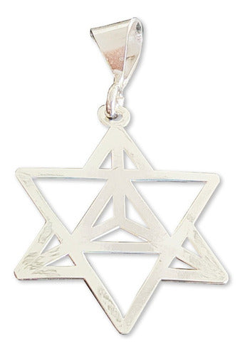 LPDJ020 Dije Merkaba 3 Cm De Diametro Plata .925 MLM959668404