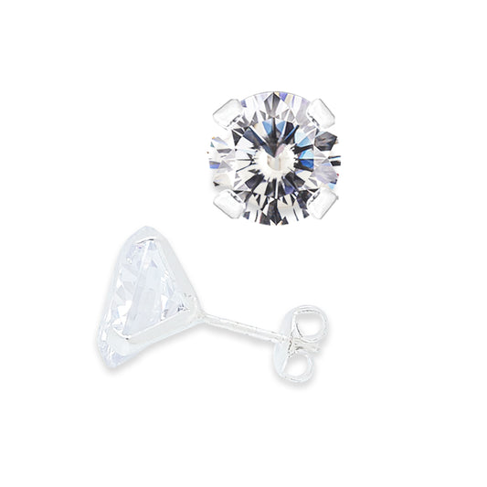 LPAP039 Aretes Broquel Zirconia Red S B 10 mm Tam 8 Plata .925 Taxco 1440227290
