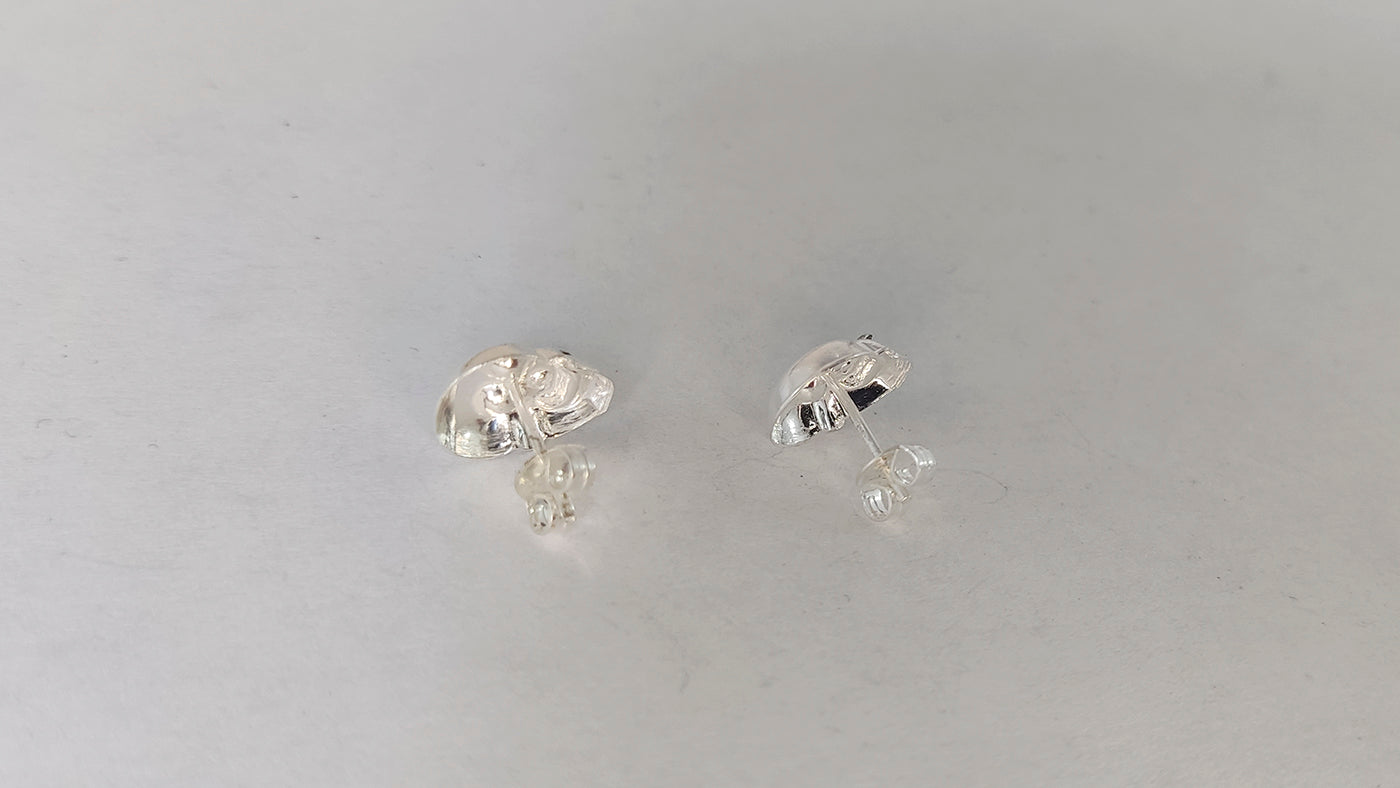 LPAP030 Aretes Broquel Plata Calavera Bomb Plata .925 Taxco 1357640327