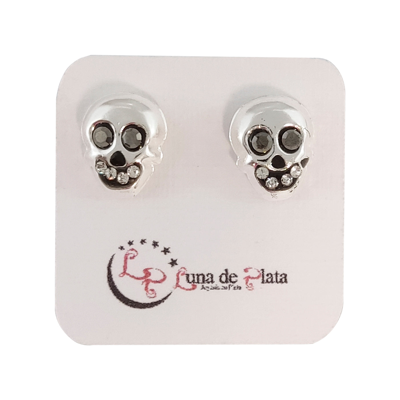 LPAP030 Aretes Broquel Plata Calavera Bomb Plata .925 Taxco 1357640327