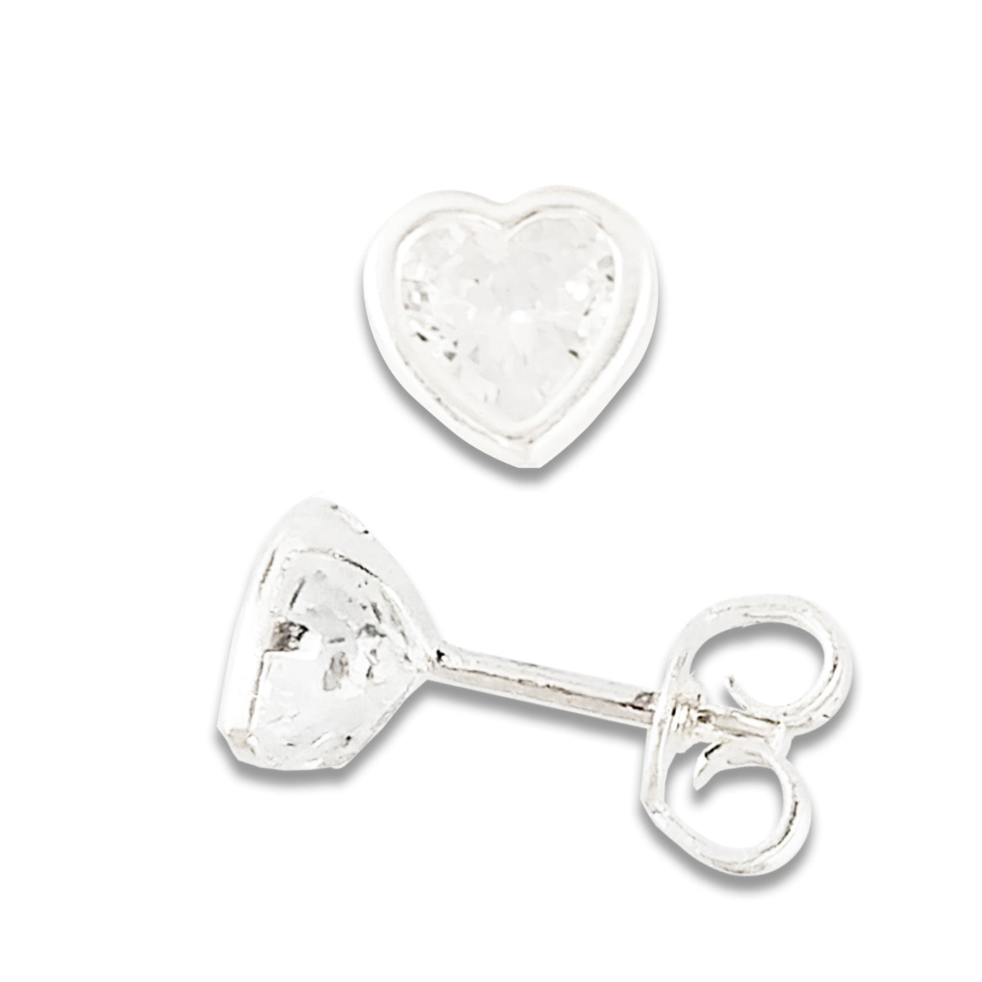 LPAPP006 Arete Broquel Zirc Cora CB 6 mm Pack 4 Pzas Mayoreo Plata .925 1460265534