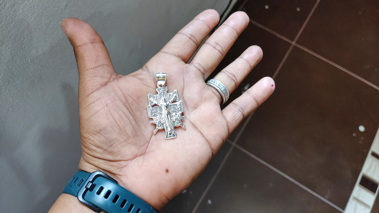 LPDP073 Dije Caravaca Wide + Cadena 60 cm Plata .925 Taxco Gro 1410094158