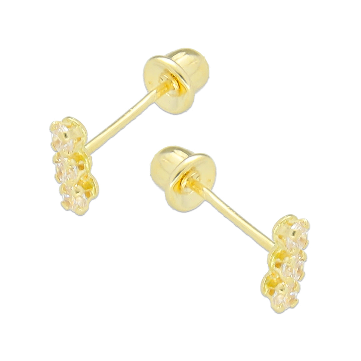 LPAUBR028 Aretes Broquel de Oro 10K Niñas o Mujer Semáforo 3P 366 1839873863