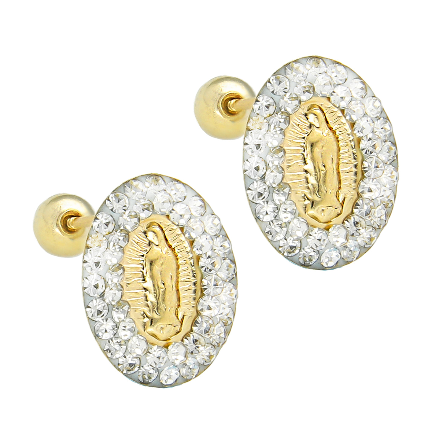 LPAUBR047 Aretes Broquel Oro 10K Niñas o Mujer Virgen Esp Pasta 192 1914117972