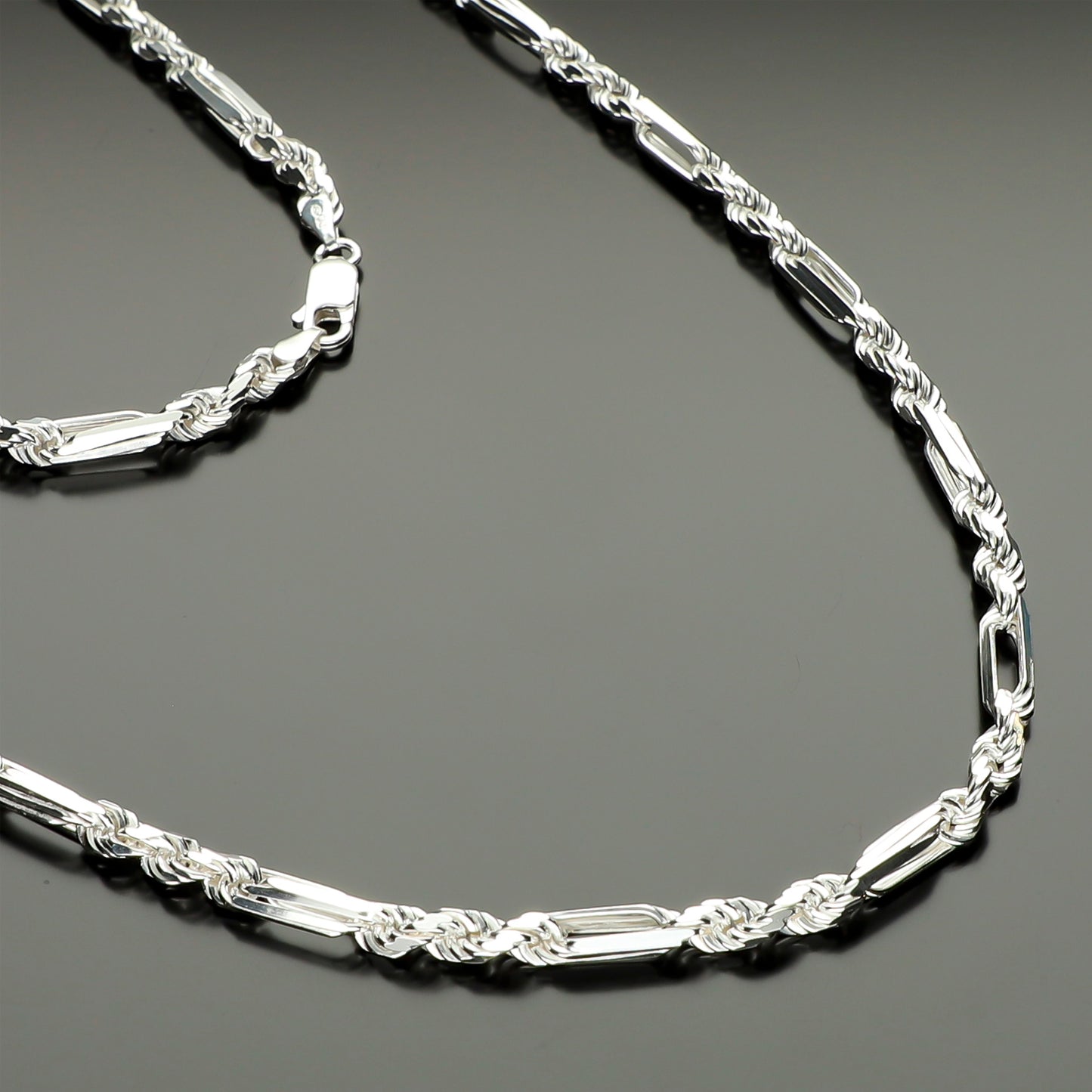 LPCU039-60 Cadena Torsal Fígaro 5 mm x 60 cm Plata .925 Taxco Gro 1815018320