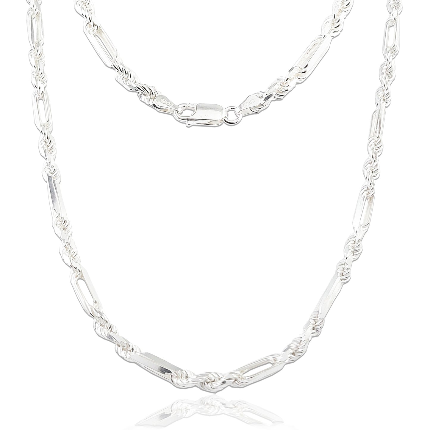 LPCU039-60 Cadena Torsal Fígaro 5 mm x 60 cm Plata .925 Taxco Gro 1815018320