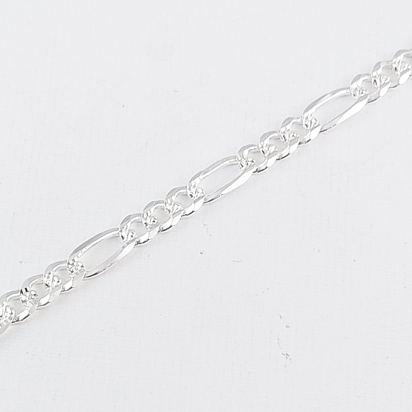 LPPC046 Pulsera Figaro Cub Mod 3x1 4.8 mm x 20 cm en Plata .925 Taxco Gro 1499220805