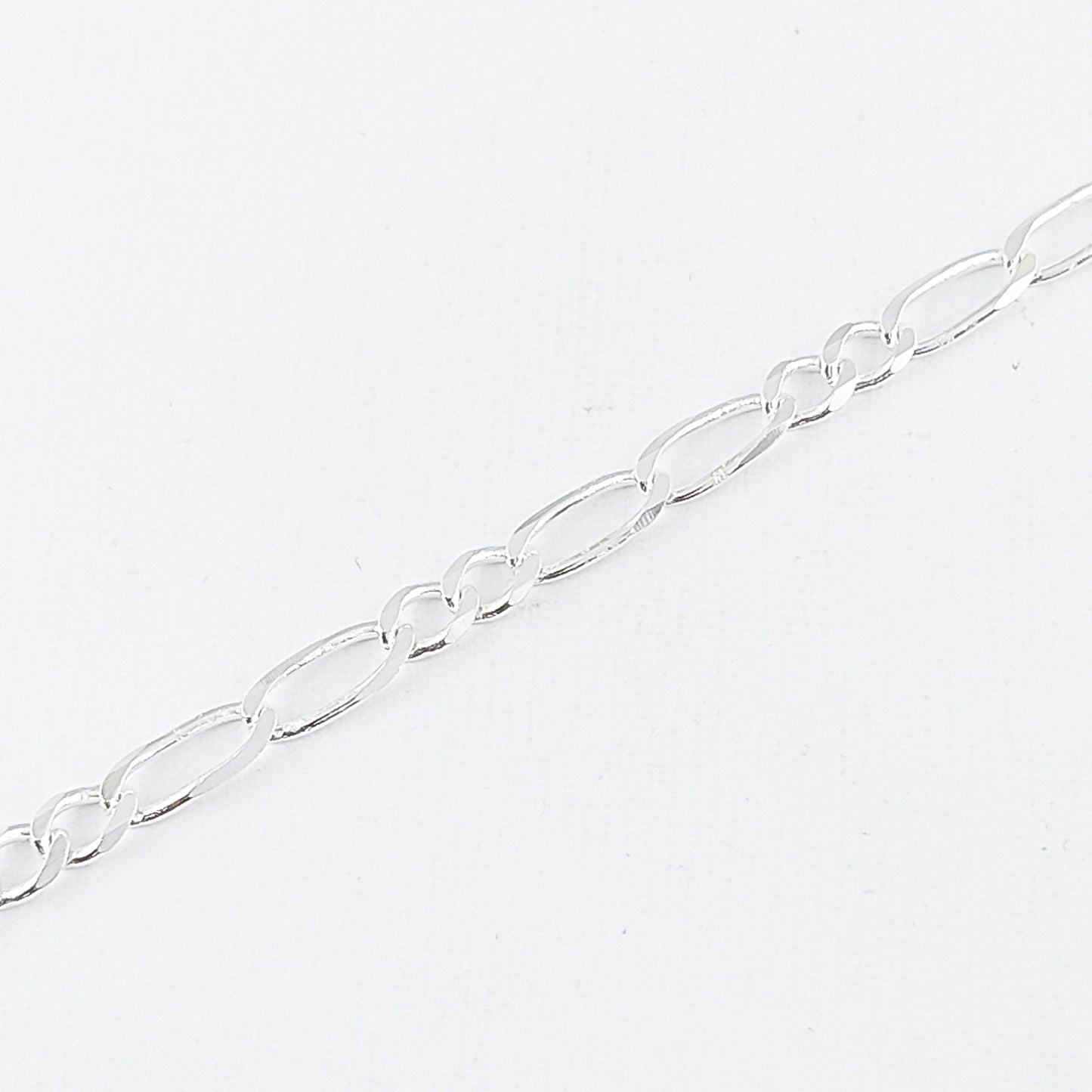 LPPC047 Pulsera Fígaro 2 x 2 4.4 mm x 20 cm en Plata Ley .925, Taxco Gro 1499221429