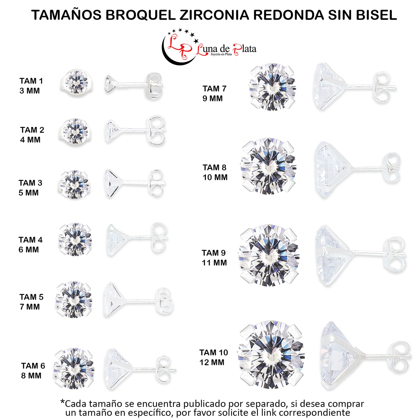 LPAP040 Aretes Broquel Zirconia Red S B 11 mm Tam 9 Plata .925 Taxco 1440301134