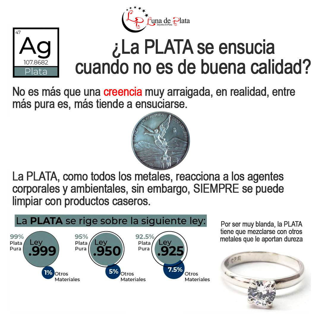 LPAP014 Arete Broquel Plata .925 Con Cristales Luna OB TaxcoMLM910004292